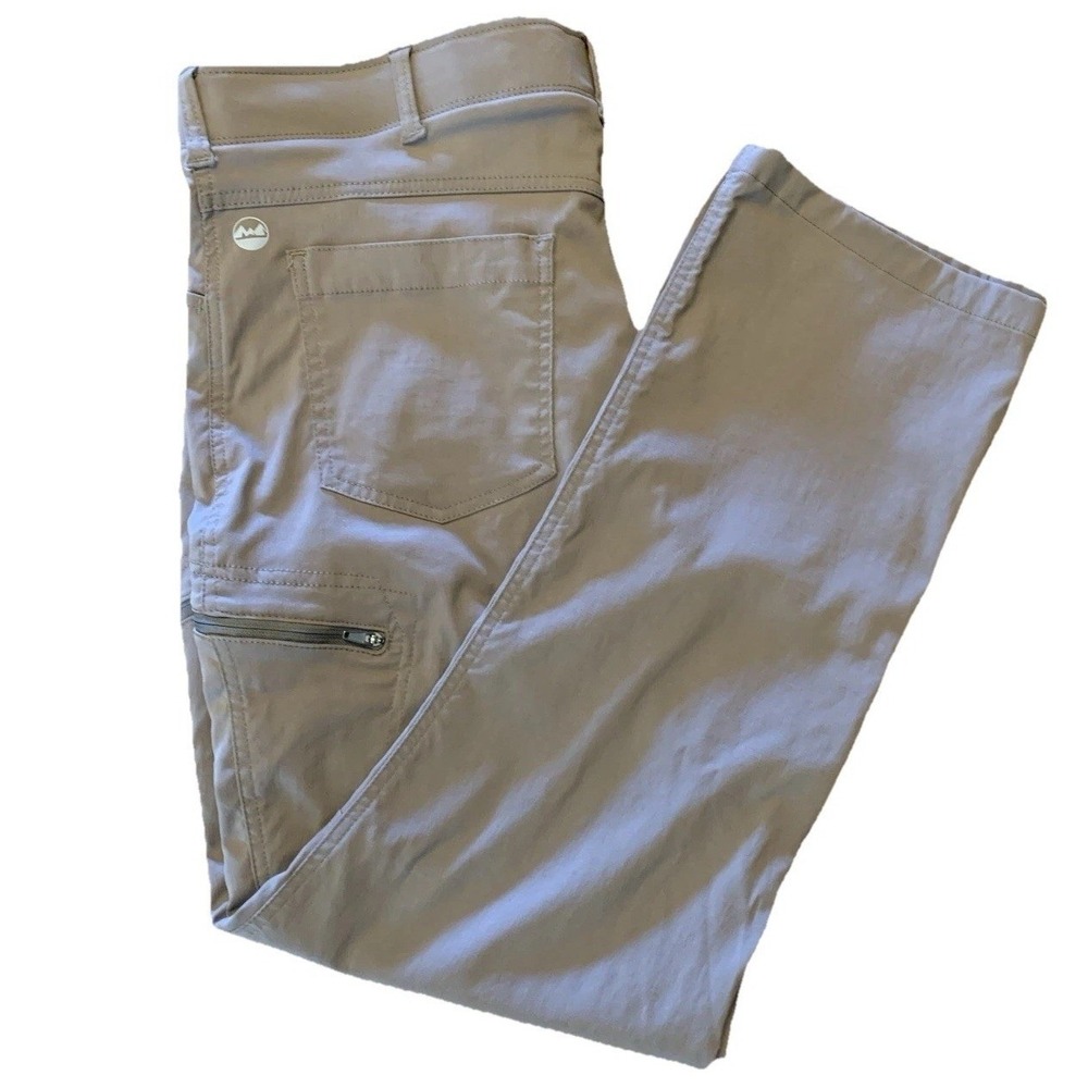 Wrangler Outdoor Summer Hiking Pants 36x29.5 Men's Tan Stretch Cargo Care 307 - Picture 3 of 16